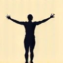 Persona stilizzata che celebra il successo nel fitness